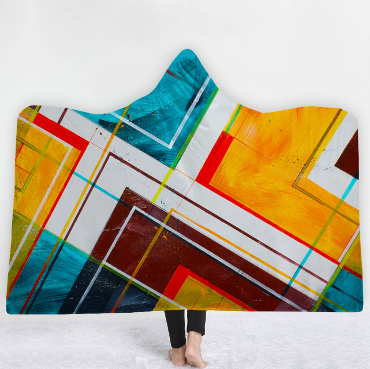 High Quality 15 Geometric Pattern Hooded Blanket 5 geometric blanket 4