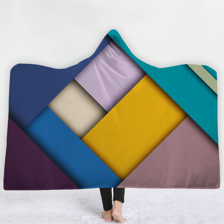 High Quality 15 Geometric Pattern Hooded Blanket 6 geometric blanket 5