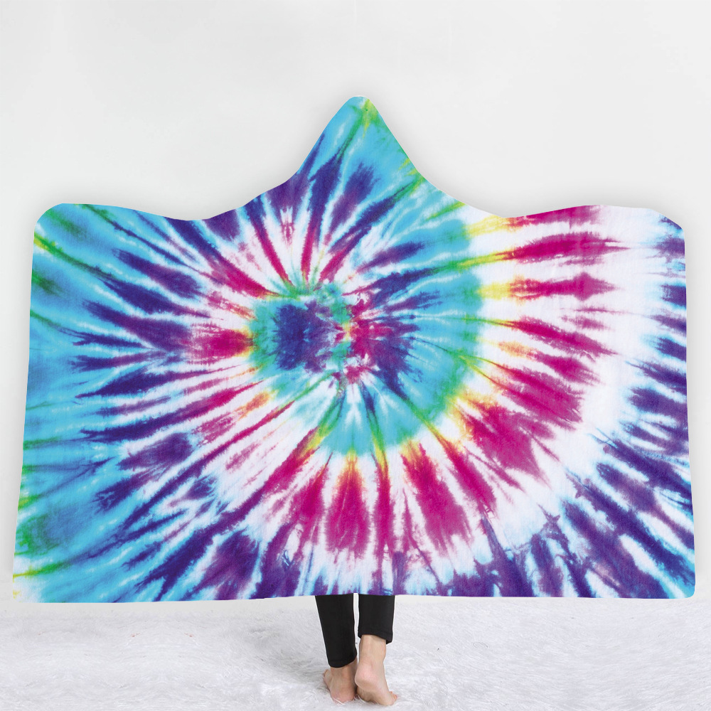 tie dye Hooded Blanket 6