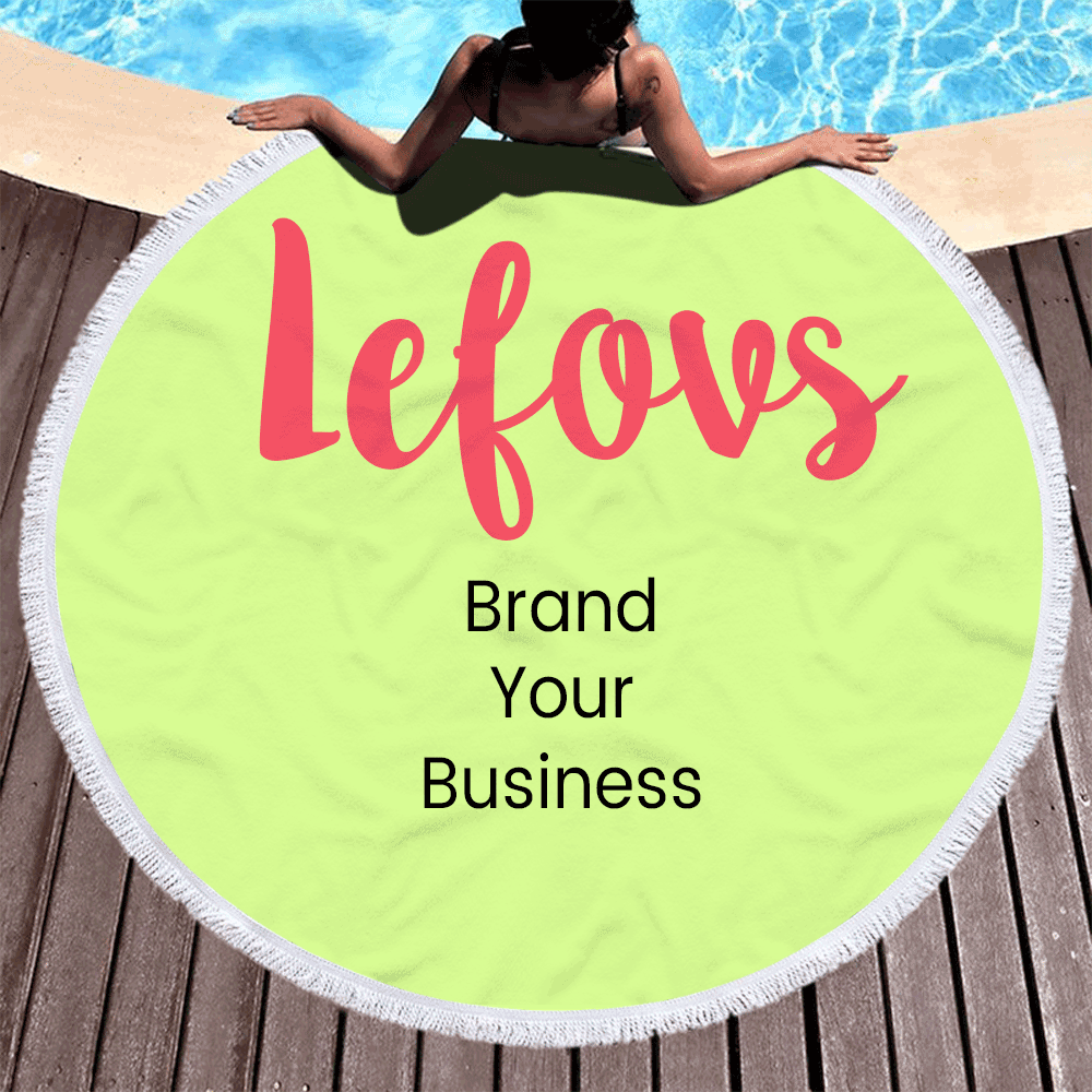 custom round beach towel