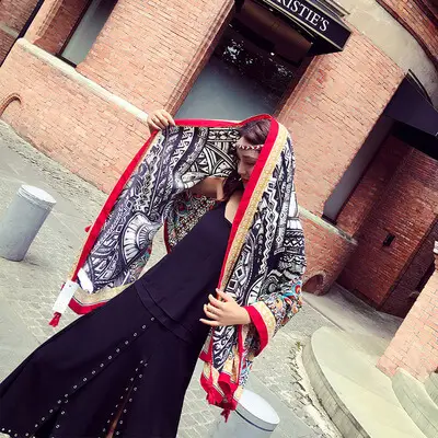 90 180 Artificial Cotton Hemp Silk Scarf 14