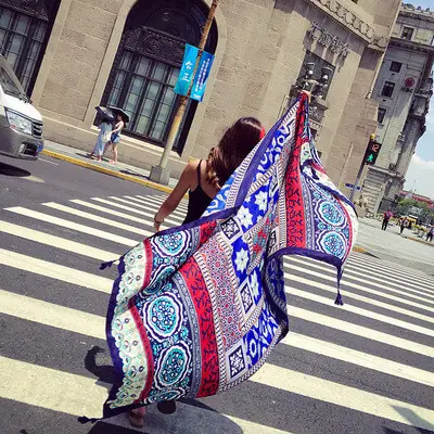 90 180 Artificial Cotton Hemp Silk Scarf 5