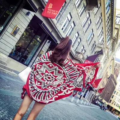 90 180 Artificial Cotton Hemp Silk Scarf 7