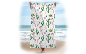 Alpaca Cactus Beach Towel