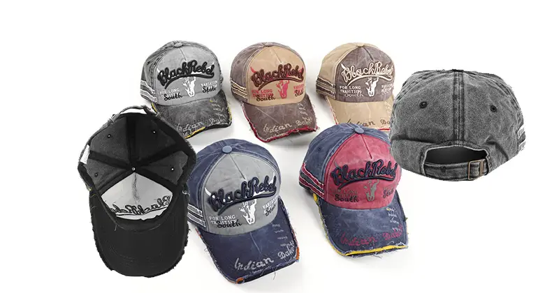 American Style Cap with Hip Vintage Letter 1 American Style Cap with Hip Vintage Letter