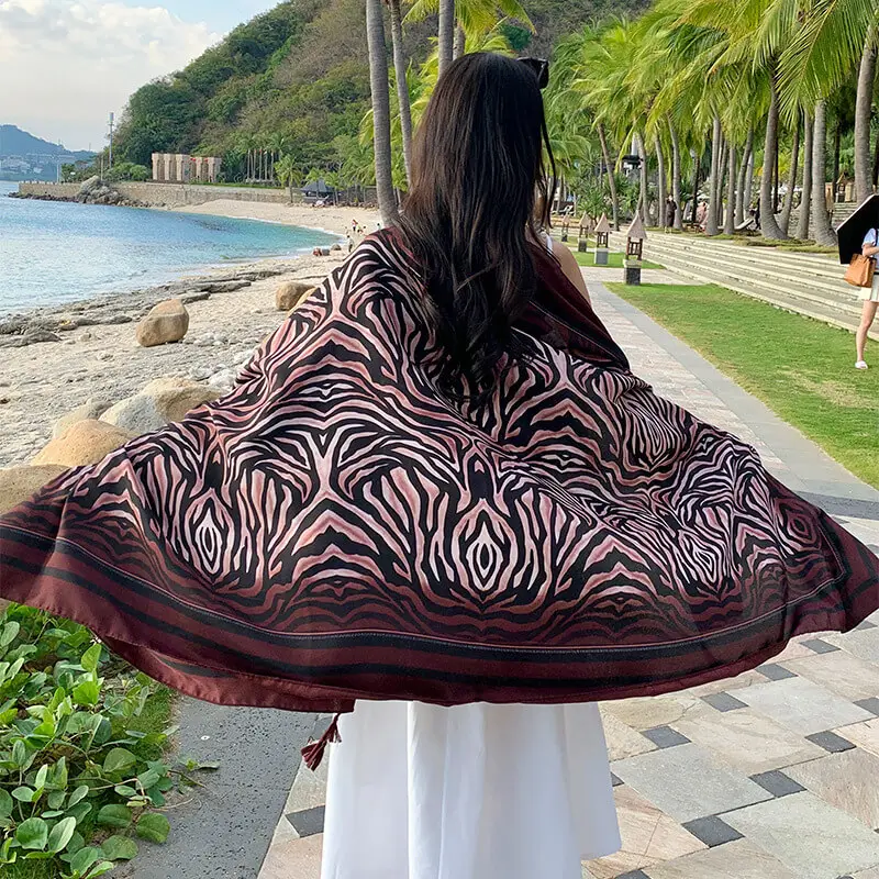Artificial Cotton Hemp Silk Scarf 4