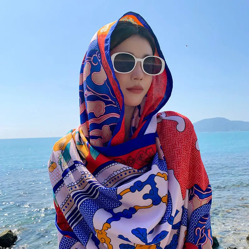 Artificial Cotton Hemp Silk Scarf 40