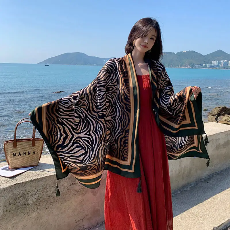 Artificial Cotton Hemp Silk Scarf 46