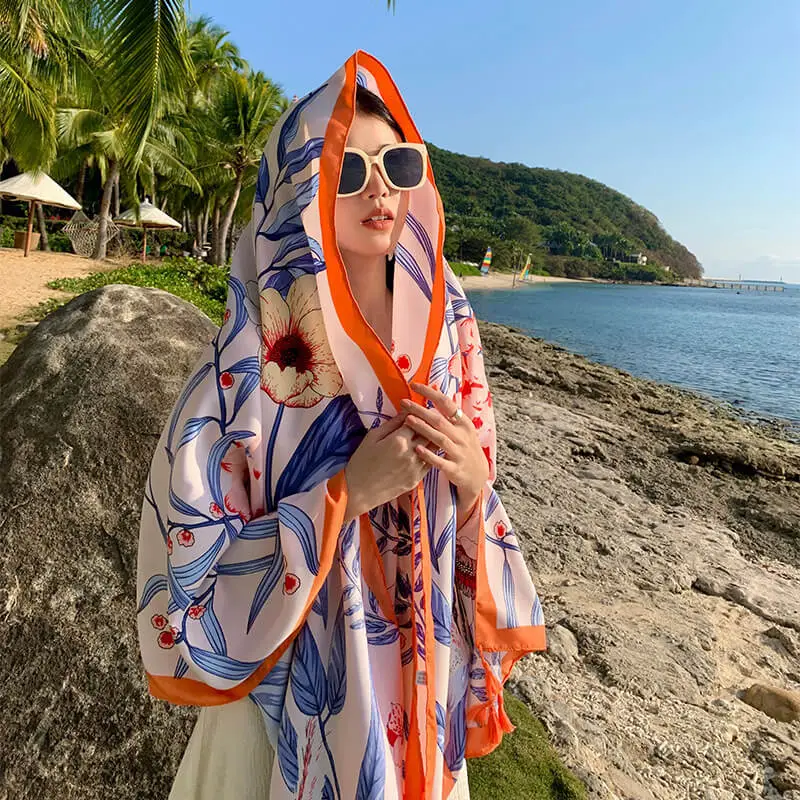 Artificial Cotton Hemp Silk Scarf 48
