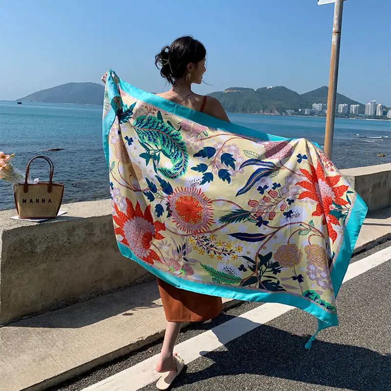 Artificial Cotton Hemp Silk Scarf 7