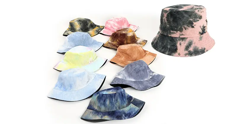 Autumn Winter Corduroy Tie-dye Bucket Hat 1 Autumn Winter Corduroy Tie-dye Bucket Hat