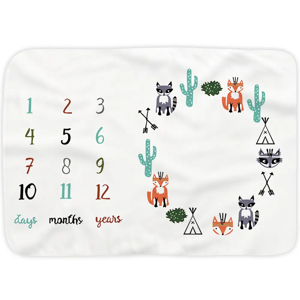 Baby Boy And Girl Milestone Blanket 2 Baby Boy And Girl Milestone Blanket 1