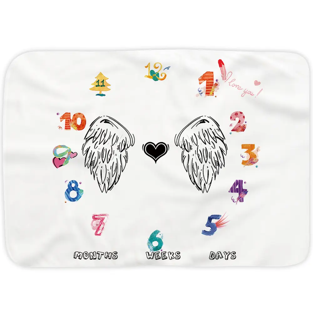 Baby Boy And Girl Milestone Blanket 3 Baby Boy And Girl Milestone Blanket 2