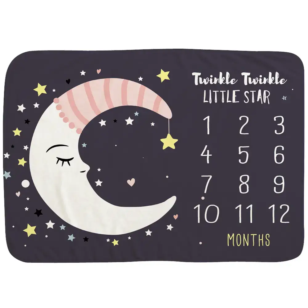 Baby Milestone Blanket Moon 10
