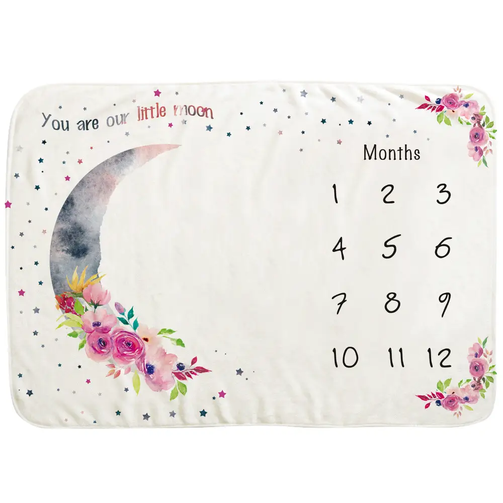 Baby Milestone Blanket Moon 12