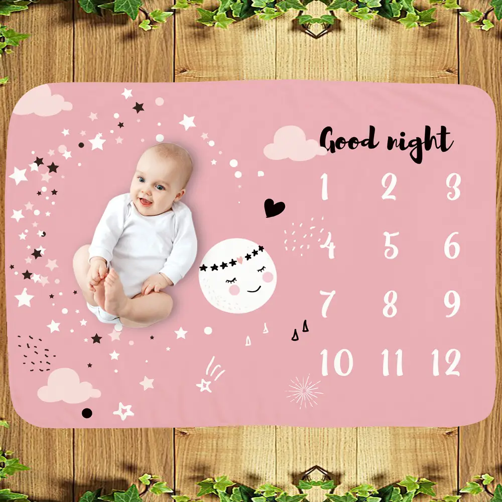 Baby Milestone Blanket Moon 2