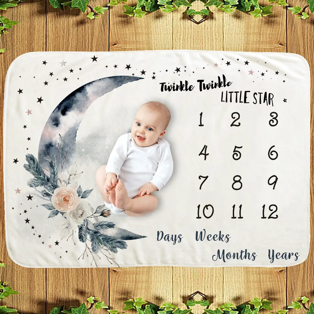 Baby Milestone Blanket Moon 3