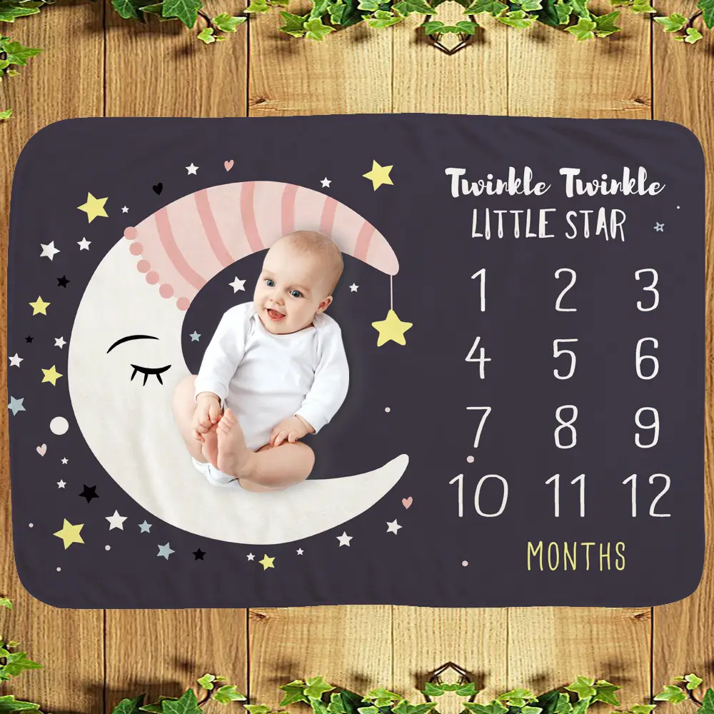Baby Milestone Blanket Moon 4