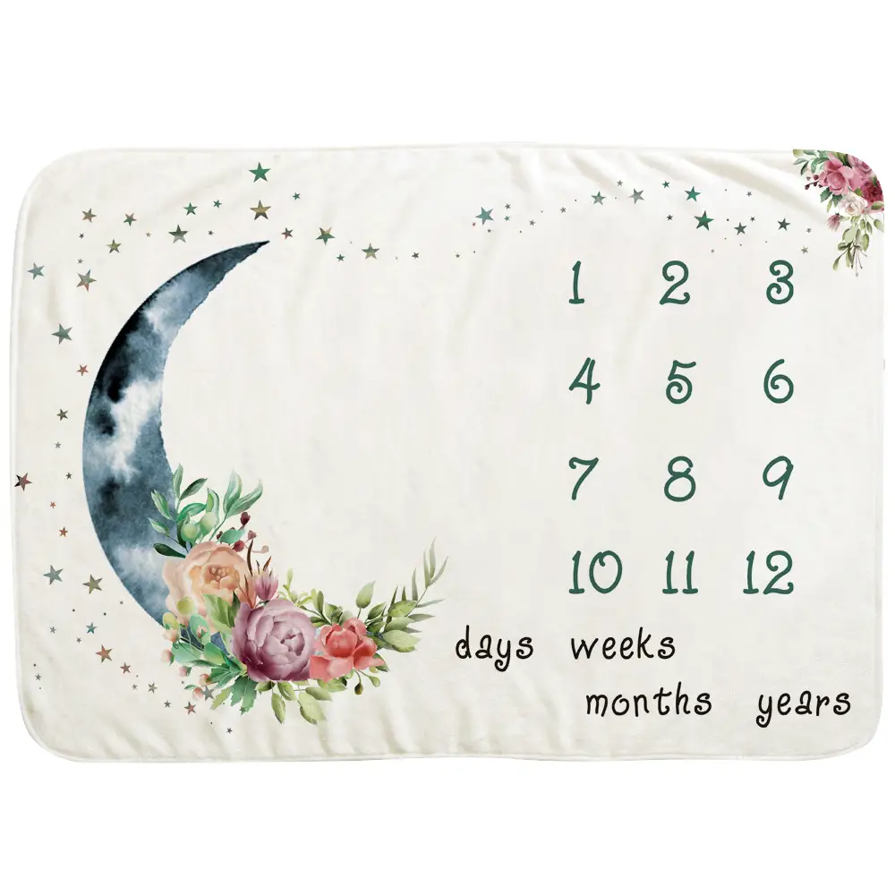 Baby Milestone Blanket Moon 8