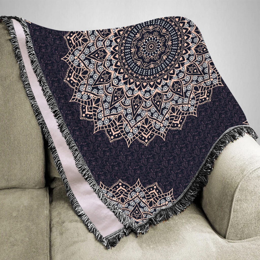Boho Mandala Flannel Blanket 10