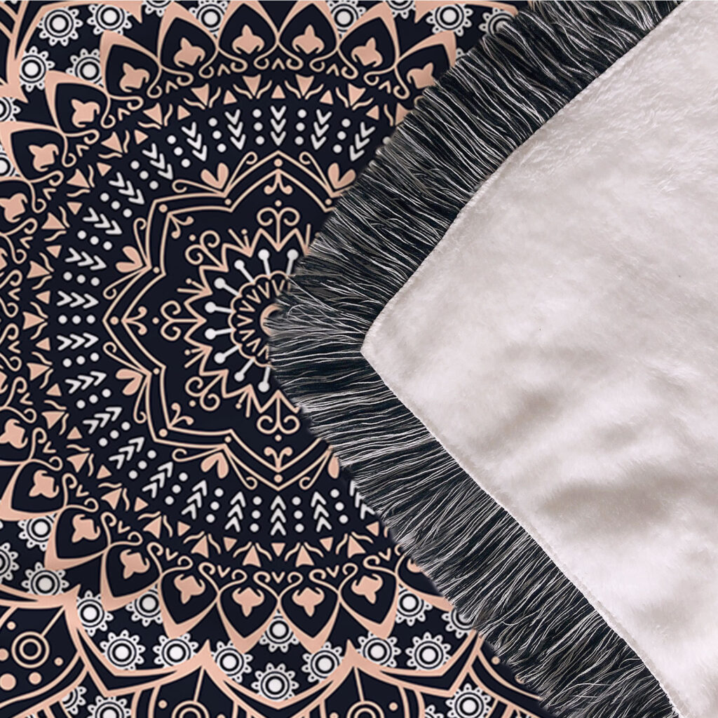 Boho Mandala Flannel Blanket 11