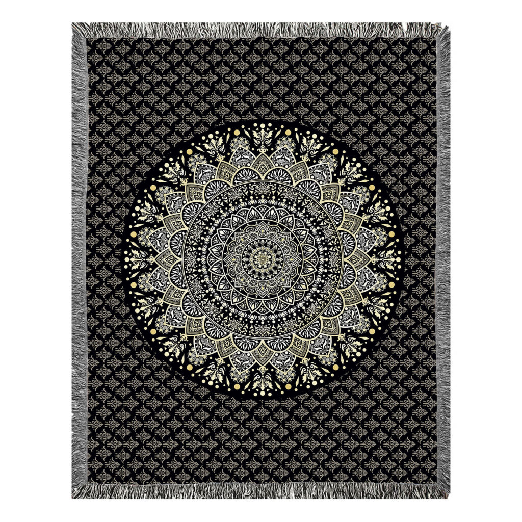 Boho Mandala Flannel Blanket 5