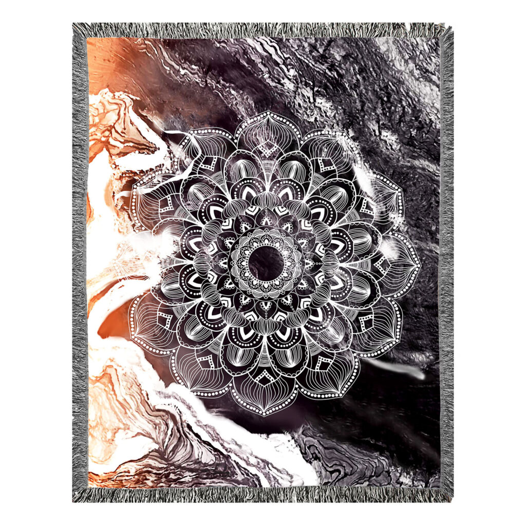 Boho Mandala Flannel Blanket 6