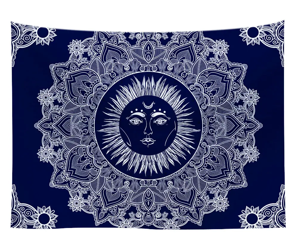 Boho Mandala Sun Moon Wall Tapestry 11