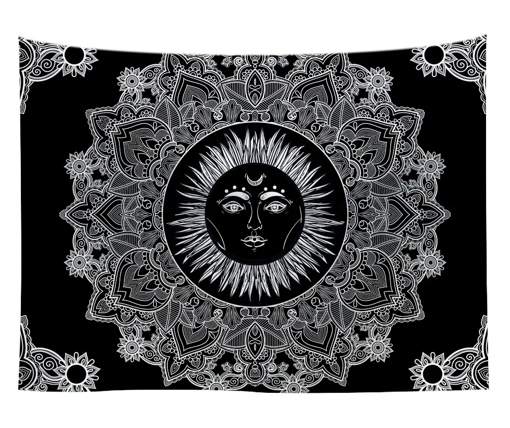 Boho Mandala Sun Moon Wall Tapestry 12