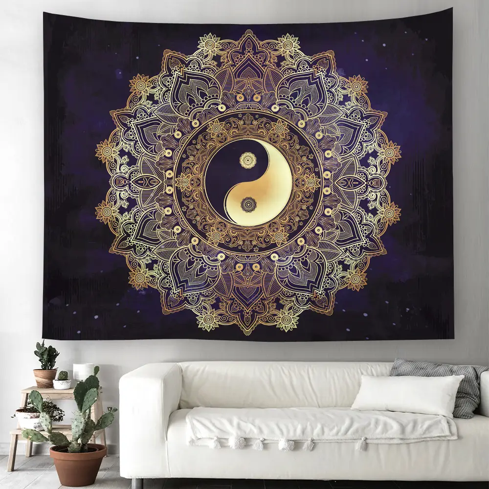 Boho Mandala Sun Moon Wall Tapestry 3