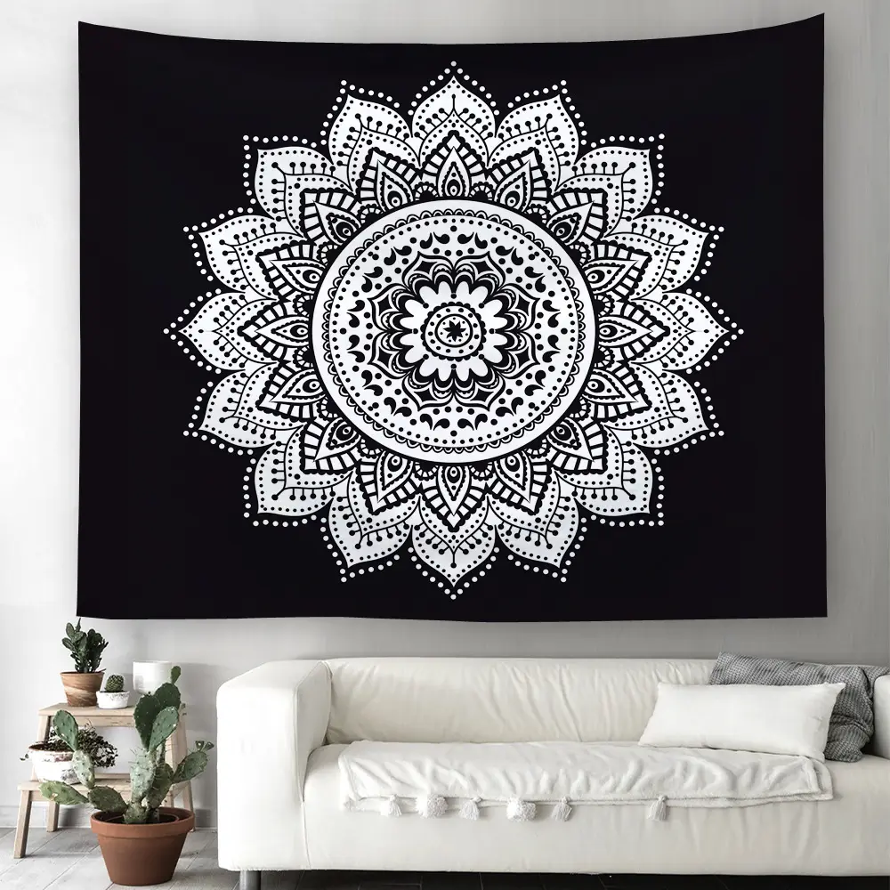Boho Mandala Sun Moon Wall Tapestry 4