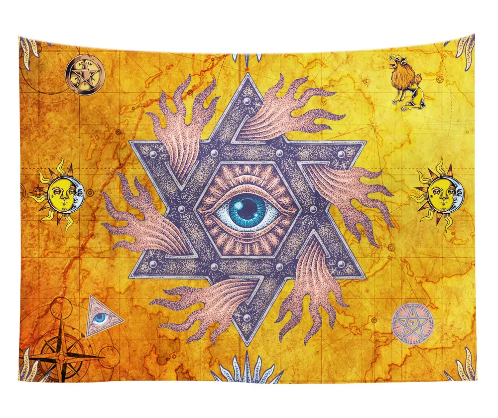 Boho Mandala Sun Moon Wall Tapestry 5