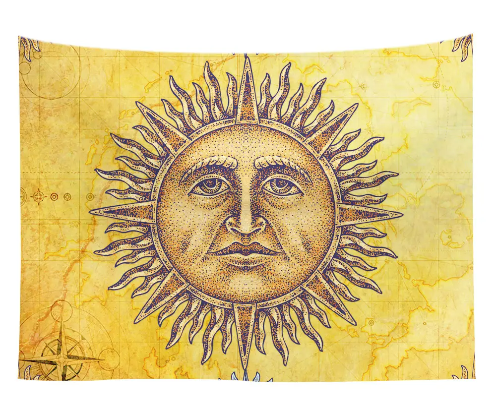 Boho Mandala Sun Moon Wall Tapestry 7