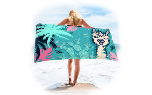 Cactus Alpaca Beach Towel