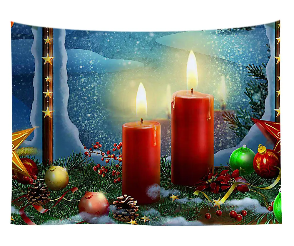Christmas Snow Painting Wall Tapestry 14