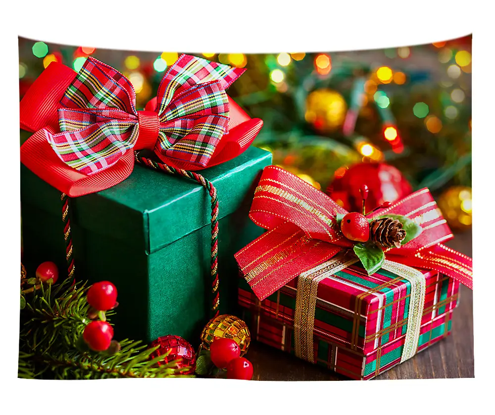 Christmas Snow Painting Wall Tapestry 19