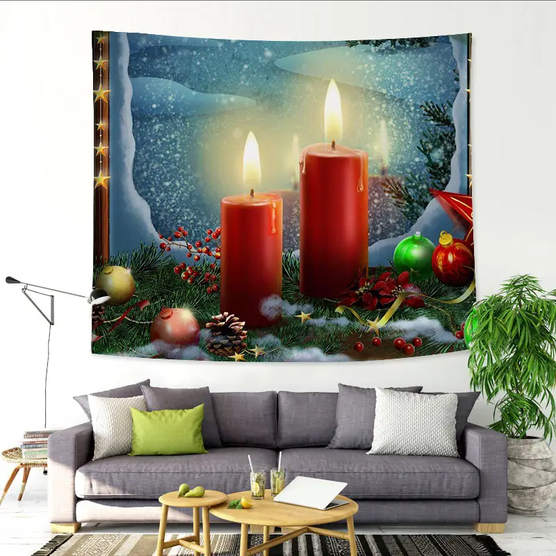 Christmas Snow Painting Wall Tapestry 2