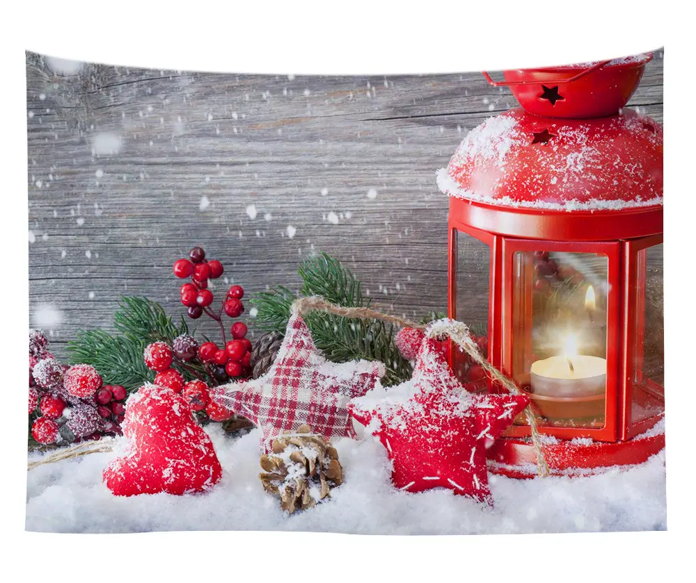Christmas Snow Painting Wall Tapestry 20