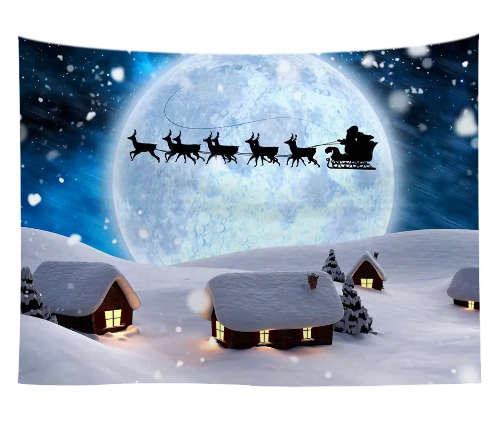 Christmas Snow Painting Wall Tapestry 22