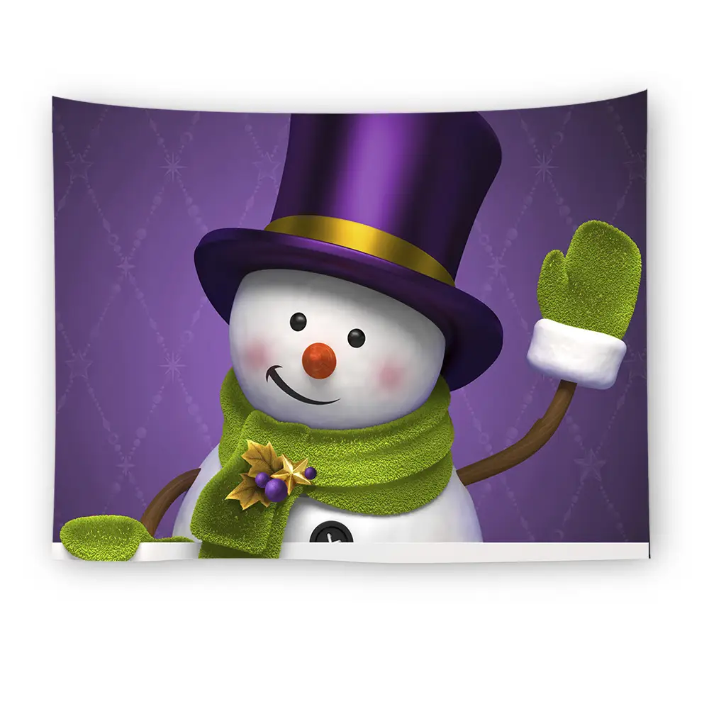 Christmas Snowman Wall Tapestry 6