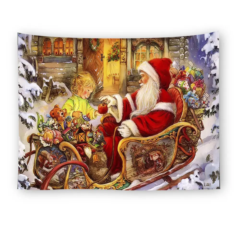 Christmas Snowman Wall Tapestry 7