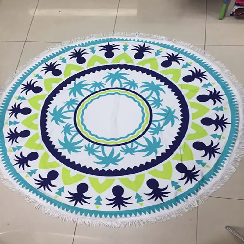 Lefovs High Quality 150cm Round Beach Towels Photos 86 Classic Pattern Round Beach Towel 1