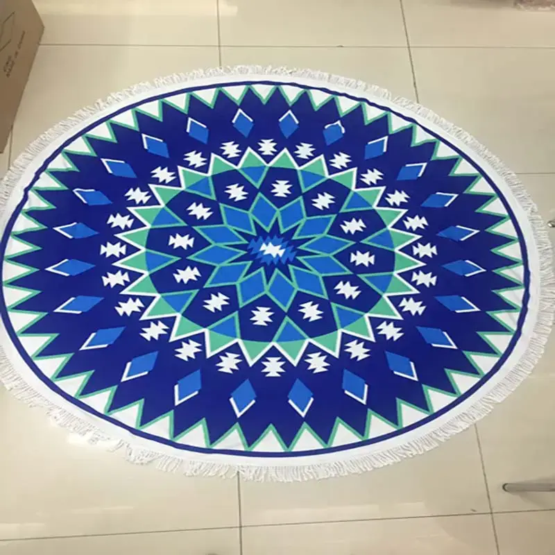Lefovs High Quality 150cm Round Beach Towels Photos 83 Classic Pattern Round Beach Towel 11