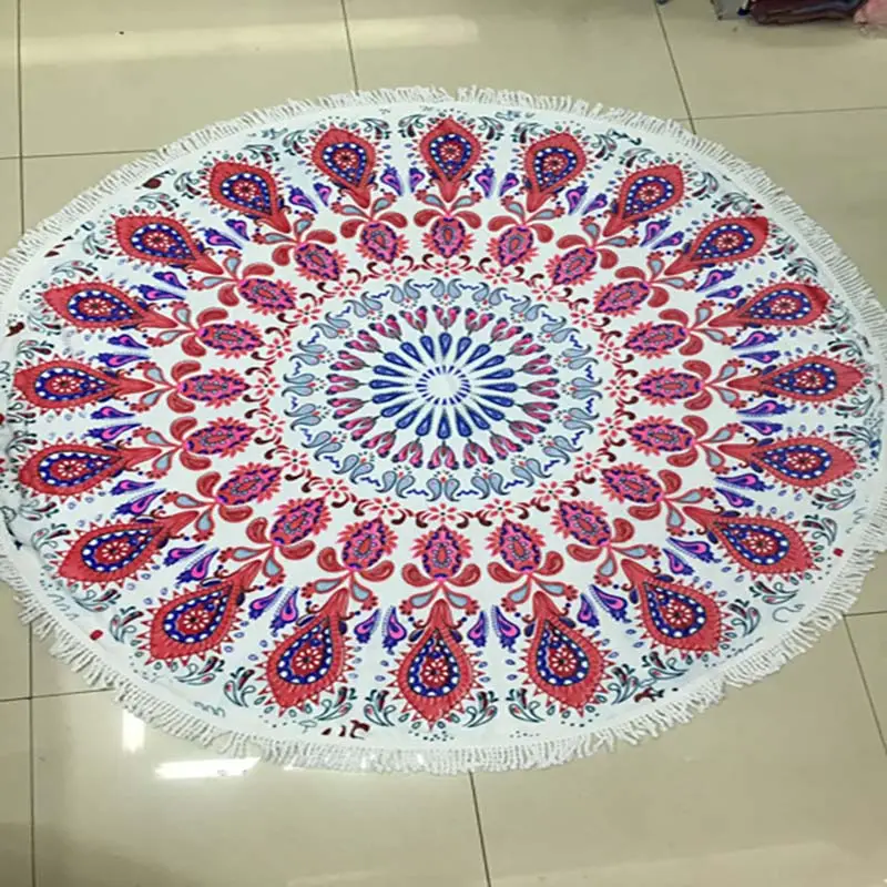 Lefovs High Quality 150cm Round Beach Towels Photos 81 Classic Pattern Round Beach Towel 12