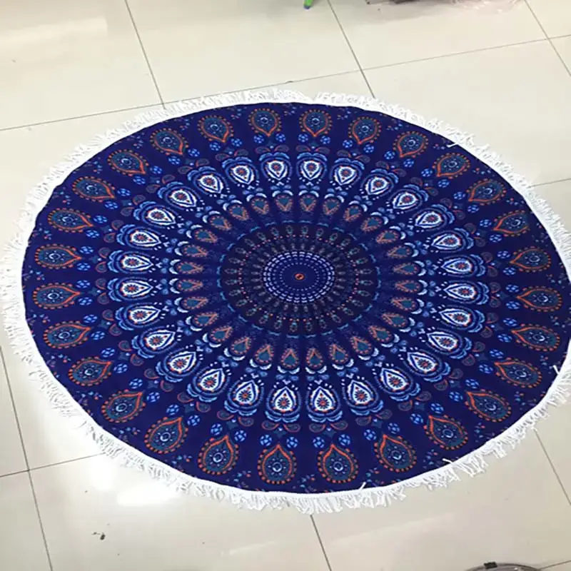Lefovs High Quality 150cm Round Beach Towels Photos 60 Classic Pattern Round Beach Towel 20