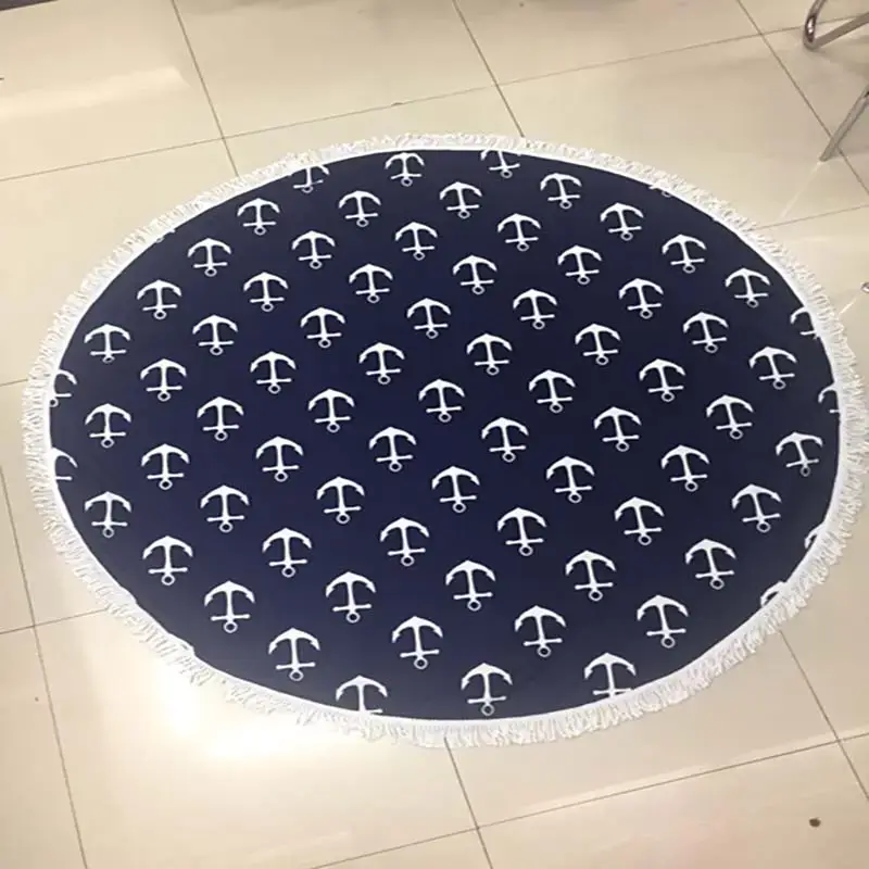 Lefovs High Quality 150cm Round Beach Towels Photos 66 Classic Pattern Round Beach Towel 26