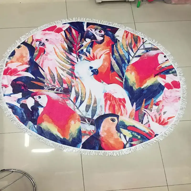 Lefovs High Quality 150cm Round Beach Towels Photos 54 Classic Pattern Round Beach Towel 36