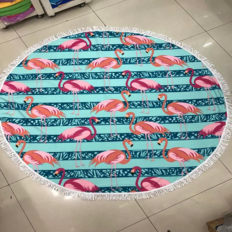 Lefovs High Quality 150cm Round Beach Towels Photos 32 Classic Pattern Round Beach Towel 39