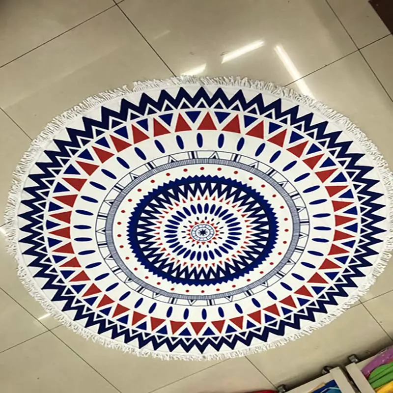 Lefovs High Quality 150cm Round Beach Towels Photos 25 Classic Pattern Round Beach Towel 46