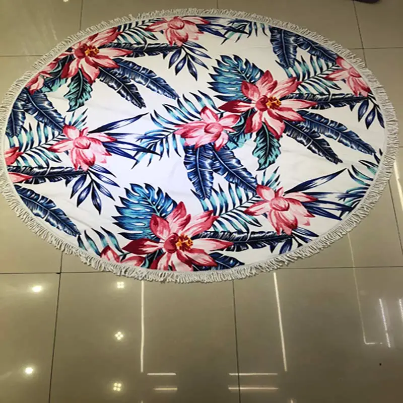 Lefovs High Quality 150cm Round Beach Towels Photos 41 Classic Pattern Round Beach Towel 48